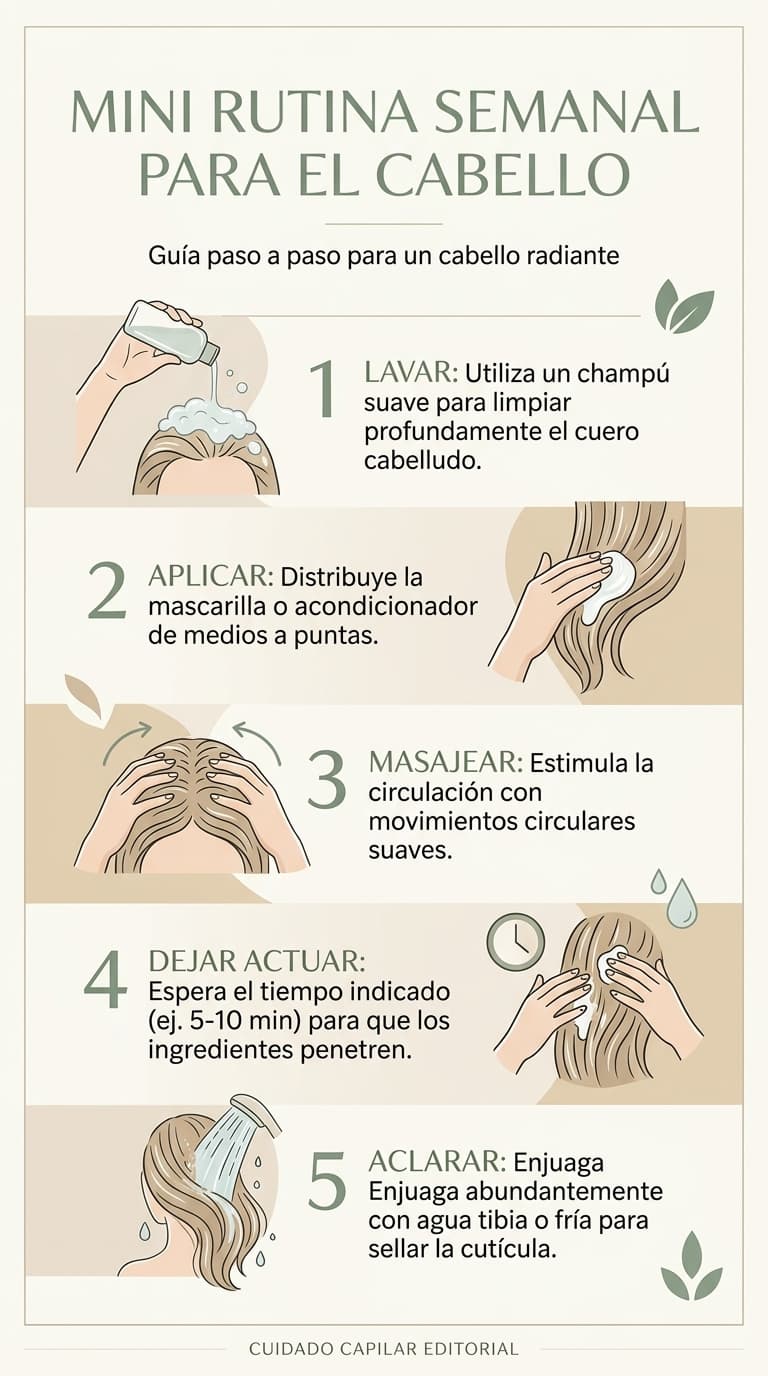 Rutina semanal del cabello